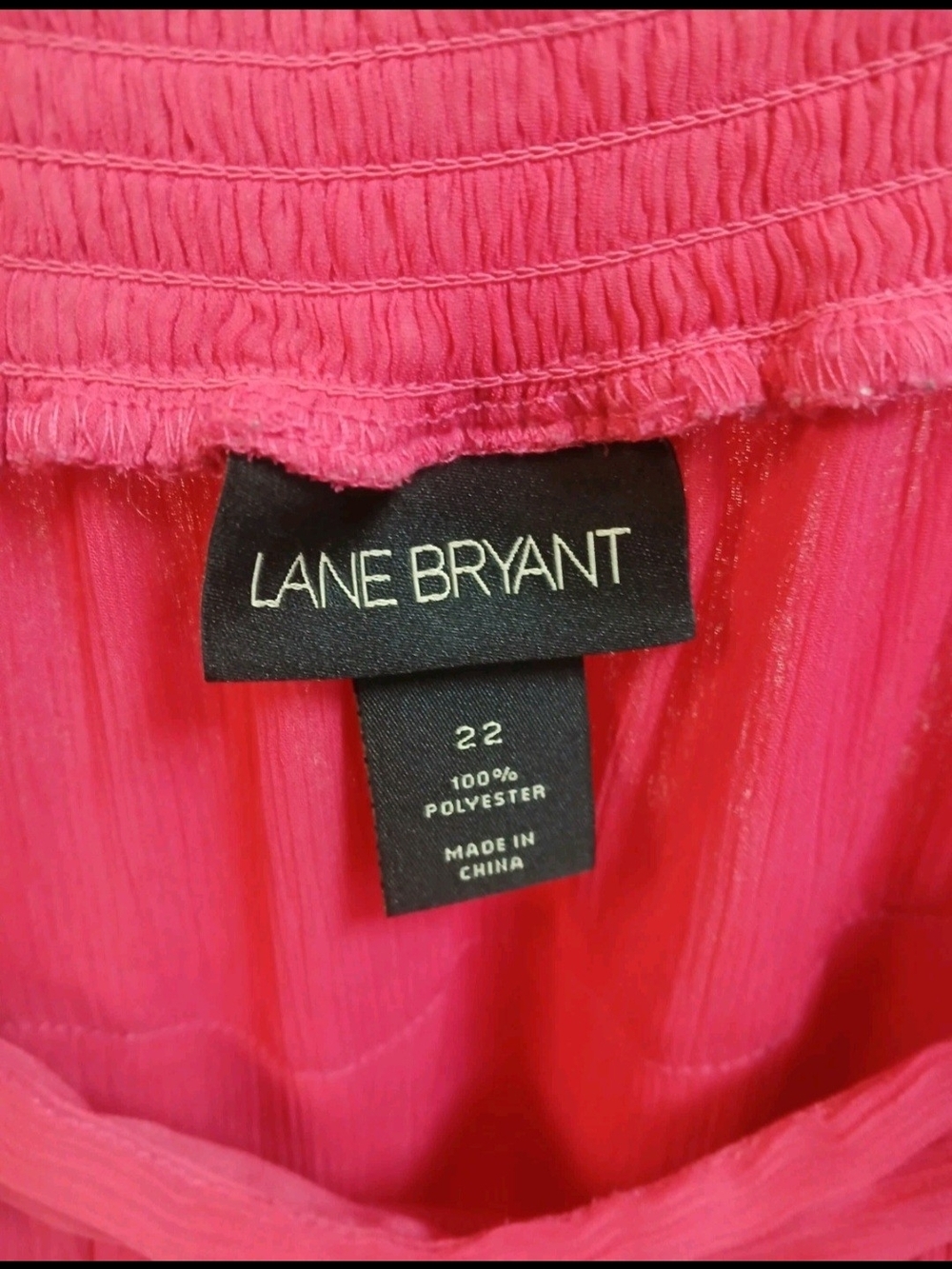 Lane Bryant Raspberry Layered Ruffle Tank Top Size 22 #108 - Picture 3 of 3